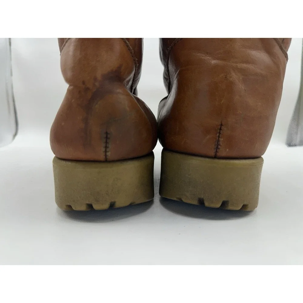 DEXTER Leather Sherpa Winter Boots Womens 11 Quilted Gumsole USA Made‎ Vintage